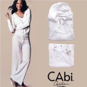 Cabi white velour track suit